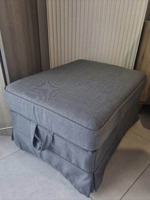 Ektorp dark grey footstool with storage, like new