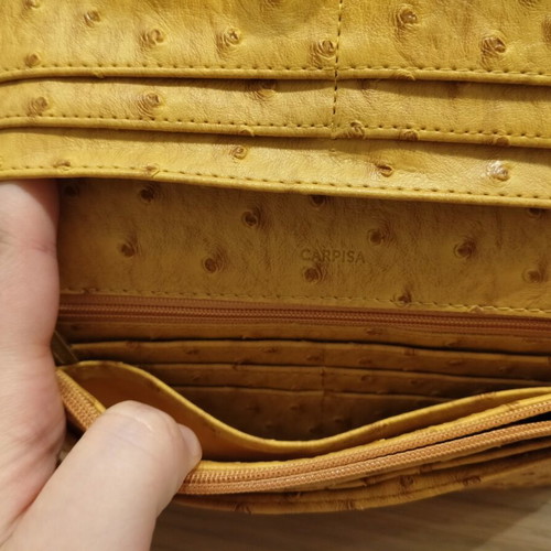 Carpisa Mustard Handbag Like New with Chain Strap and Bracelet