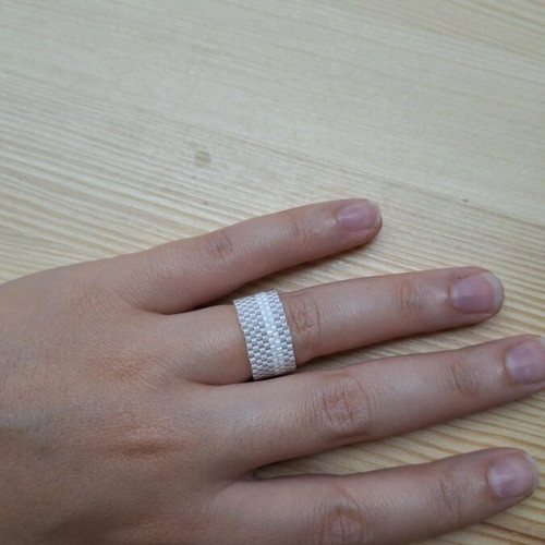 Ring with Premium Miyuki Glass Beads from Japan New