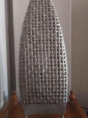 Floor lamp like new with bronze frame and bamboo mesh 70 cm