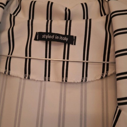 Women's striped blazer jacket like new, size S, white-black