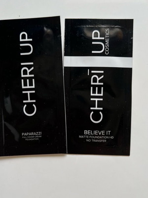Chéri Up sample foundation new Believe it N2, Paparazzi N3