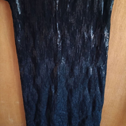 Intimissimi black mini dress with lace and sequins, like new, Small