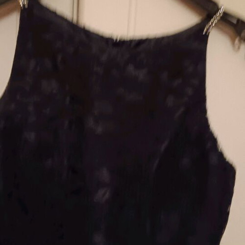 Black sleeveless maxi dress with lace bust like new