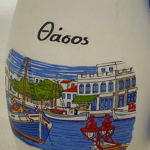 Vintage souvenir pitcher used from Thasos island 13x9x6