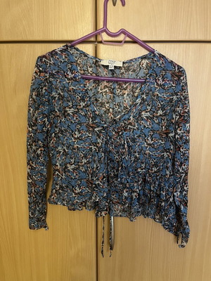 Zini floral set like new, airy fabric, blue multicolor