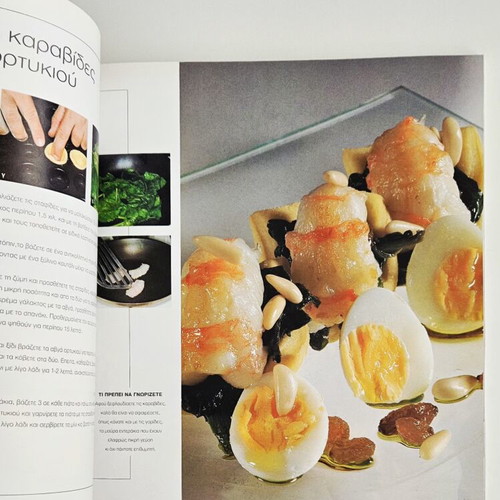 Fish and Seafood cookbook like new, Greek language