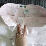 Woman's fashion denim bermuda shorts like new, pale pink, high waist