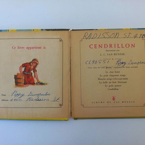 Cinderella used, old French edition 1955