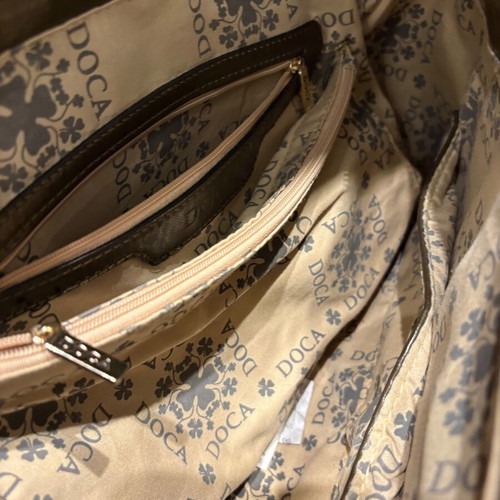 Doca shoulder bag new, medium size, olive with strap