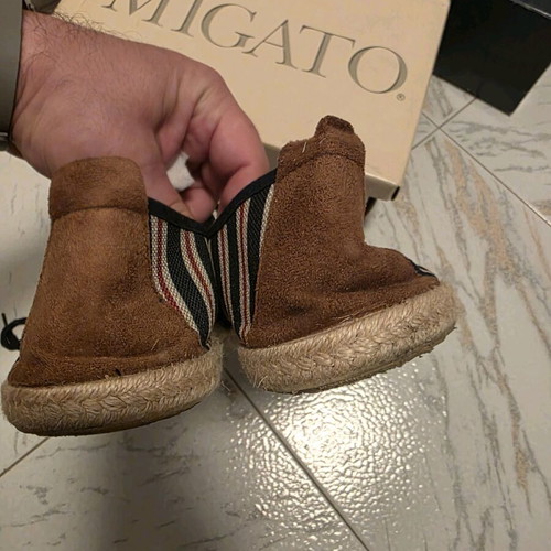 Gios Eppo fabric espadrilles like new, blue striped, size 45