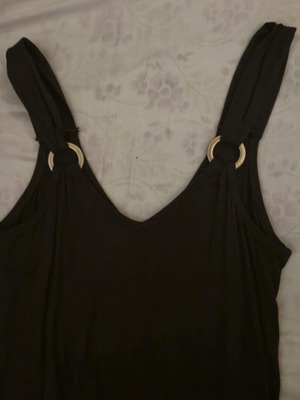 Vamp long brown dress with ruffles like new