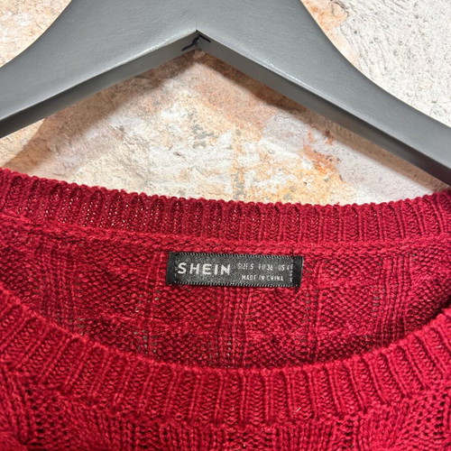 Shein Red Cable Knit Dress used, size S