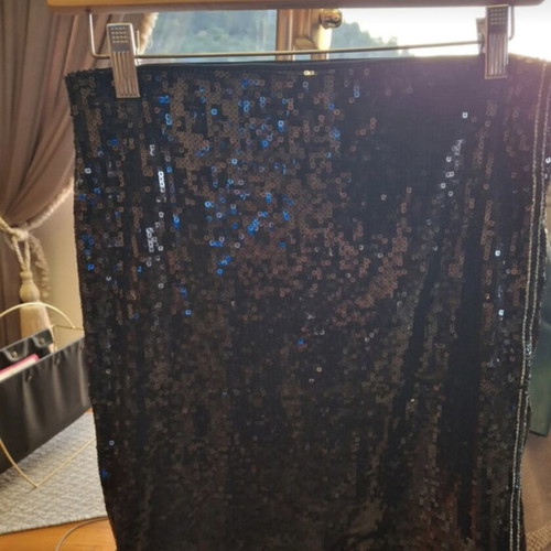Mini skirt with sequins Emporio Grama like new, black
