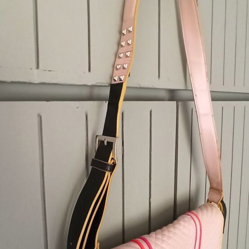 Byblos Shoulder Bag Like New Pink-Beige With Details