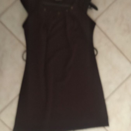 Midi dress used, brown, Italian style with belt gift