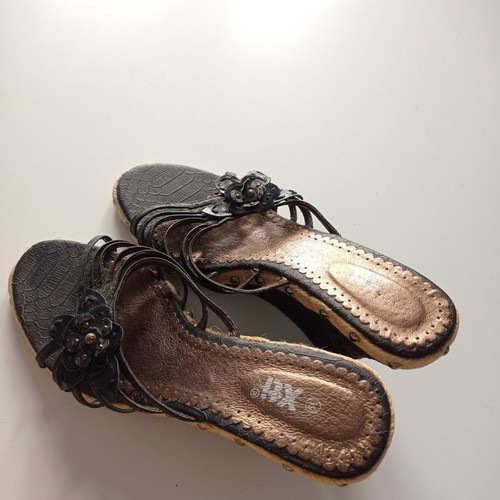 Women's mules shoes black with studs used, size 39