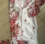 Antica Sartorial handkerchief, white and red