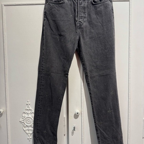 H&M jeans like new with rhinestones gray size 28