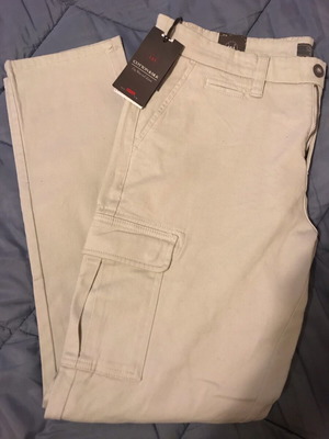 Παντελόνι Cotton &Silk καινούργιο με πλαϊνές τσέπες, μέγεθος 52 (large) μπεζ