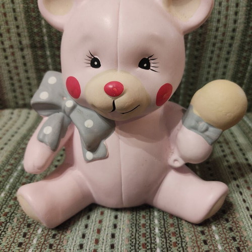 Vintage ceramic teddy bear piggy bank
