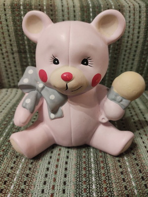 Vintage ceramic teddy bear piggy bank