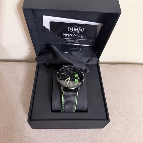 HMN Boxster Spyder 718 watch like new, men's, black and green