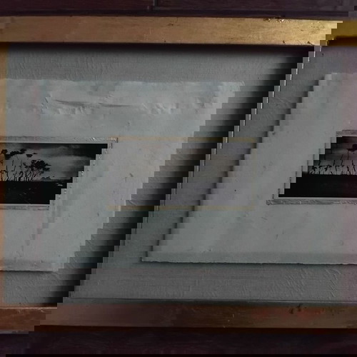 Αντίκα φωτογραφία με δέντρα και Πυραμίδες σε κορνίζα μεταχειρισμένη