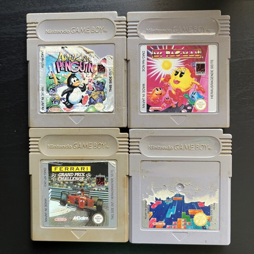 Nintendo Game Boy cartridges used, pack of 4