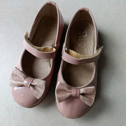 Ricco ballet flats size 26 used, pink with bow