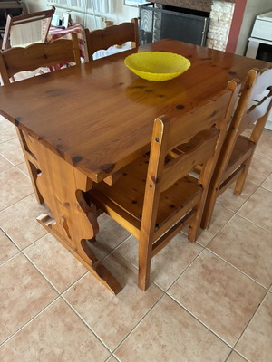 Wooden dining table, solid wood
