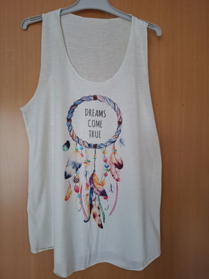 Beige sleeveless top, size S