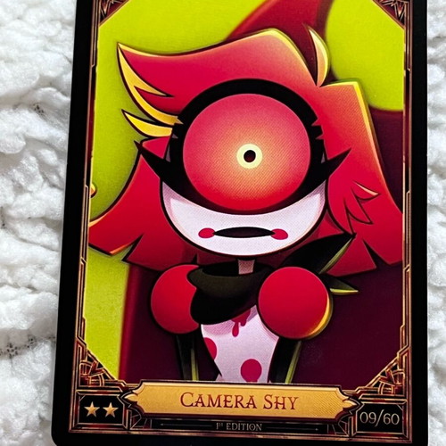Hazbin Hotel trading cards new Camera shy (niffty)