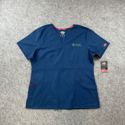 Dickies Medical Scrub Top Navy Medium new