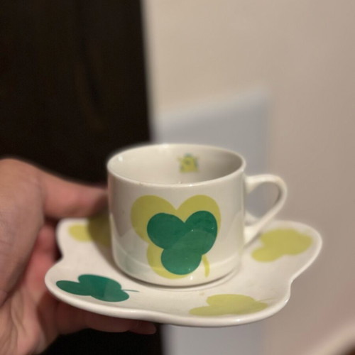 Cups with clover like new, set of 6 pieces