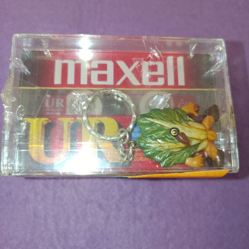 Maxell UR 60 cassette packs new, set of 4 with handmade wooden keychains