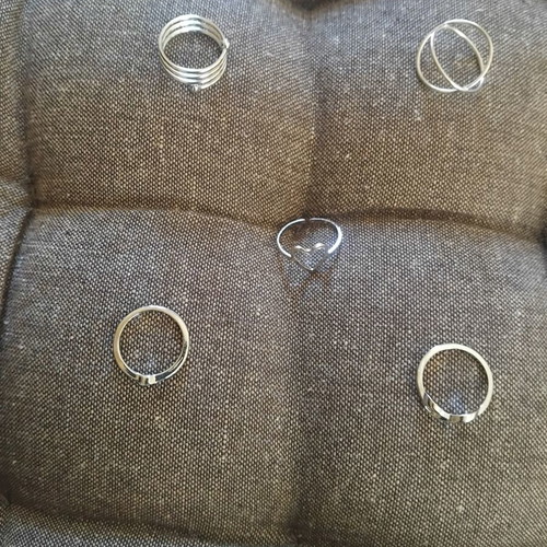 Fo Bijou Rings set of 5 new