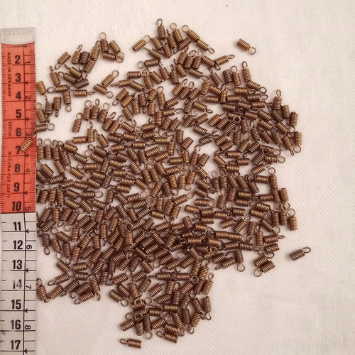Metal bronze jewelry end caps 348 pcs like new