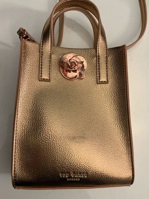 Ted Baker crossbody bag used, gold and pink synthetic