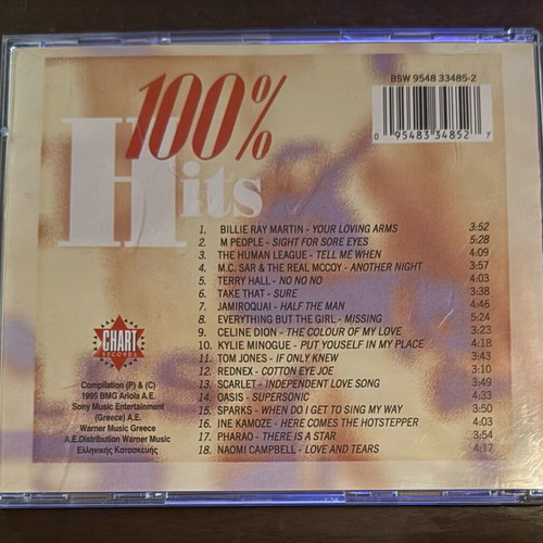 100% Hits (1995) Kiss 90.9 FM CD like new
