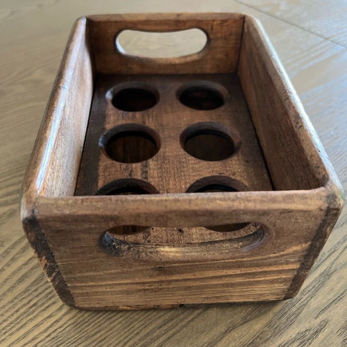 Vintage English Wooden Egg Holder Fresh Farm Eggs like new