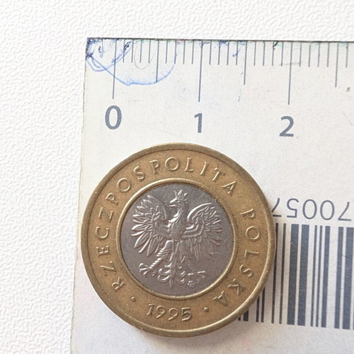 2 Złote coin used, Poland 1995 bimetallic