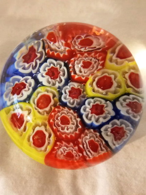 Press Papier Murano Millefiori Italy vintage, used