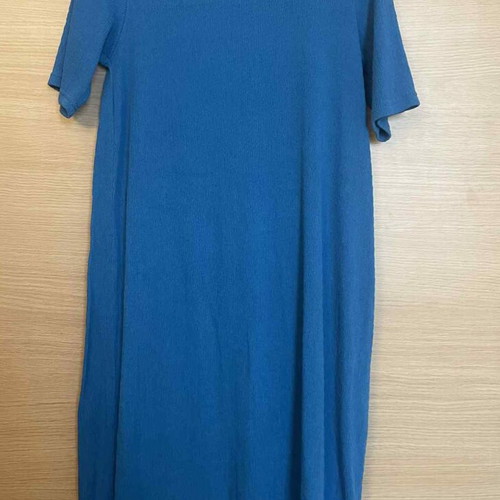 Mamalicious blue jersey dress with ruffles like new