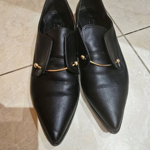 Leather women's shoes size 39 used, black