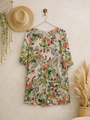 H&M Tropical Summer Dress like new, size EUR 38, multicolored