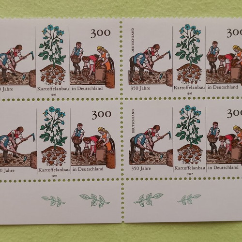 German stamps 1997 first day cover Bonn, mint block of four