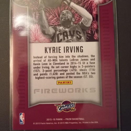 Panini Prizm Fireworks 2015-16 Kyrie Irving #7 card new