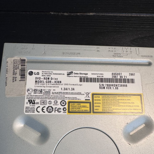 LG GDR-H30N DVD-ROM drive used with IDE cable