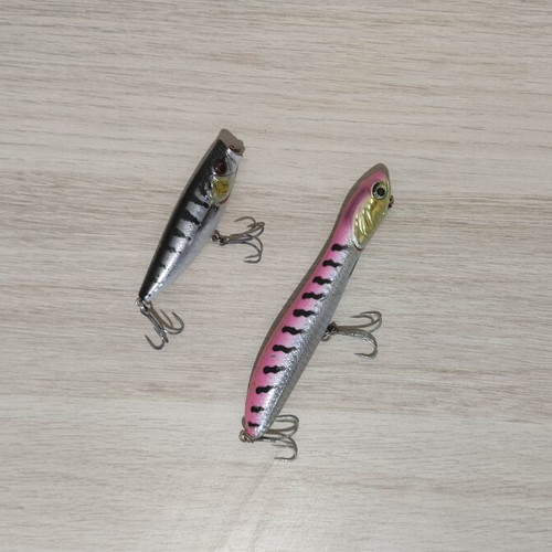 Savage Gear Panic Prey V2 105 and Pop Walker PW 80 topwater lures like new